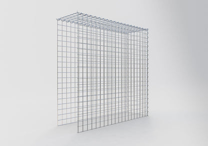 Gabion rapporté type 4 100 cm x 100 cm x 30 cm (L x H x P), mailles 5 cm x 5 cm, spirale