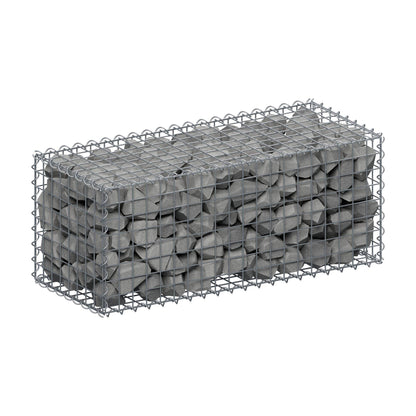 Gabione 100 cm x 40 cm x 40 cm (L x H x T), Maschenweite 5 cm x 5 cm, Spirale