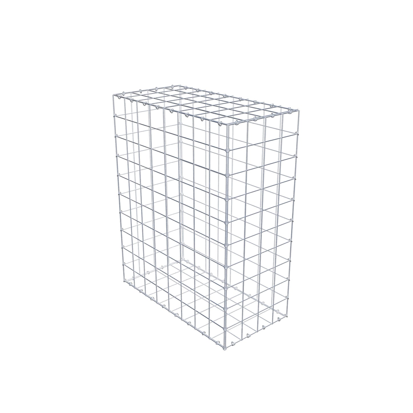 Gabião 100 cm x 80 cm x 40 cm (C x A x P), malhagem 10 cm x 10 cm, anel C