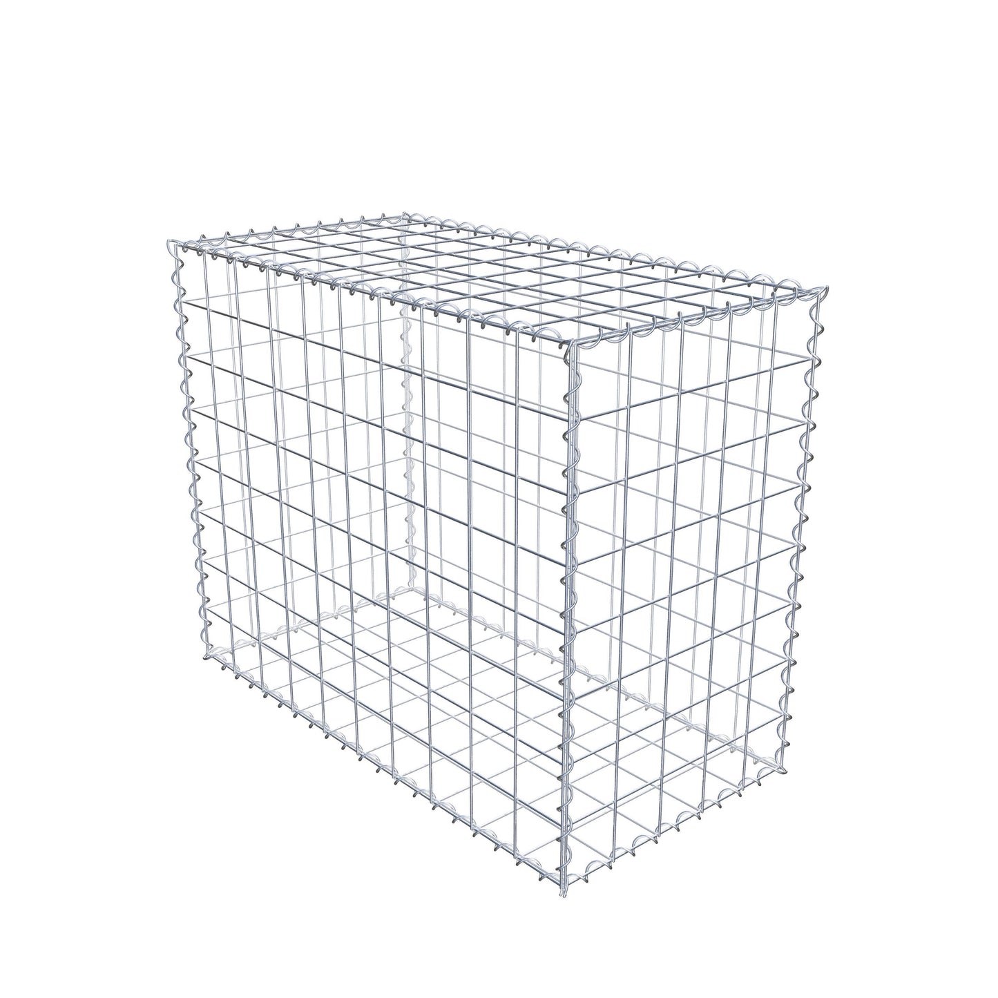 Gabion 100 cm x 80 cm x 50 cm (L x H x D), maskstorlek 10 cm x 10 cm, spiral