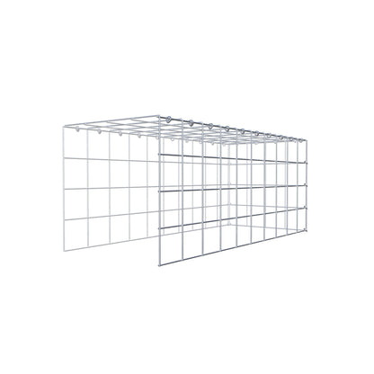 Fourche rapportée type 4 100 cm x 40 cm x 40 cm (L x H x P), mailles 10 cm x 10 cm, anneau en C