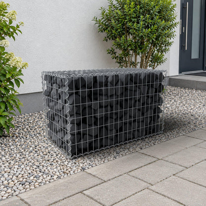 Gabion 100 cm x 60 cm x 50 cm (L x H x D), maskestørrelse 5 cm x 10 cm, spiral