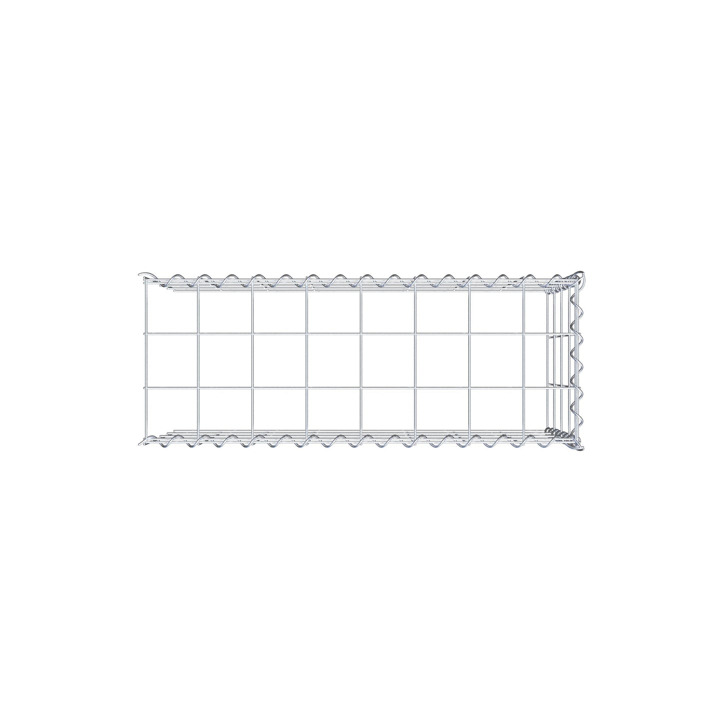 Opvokset gabion type 4 80 cm x 40 cm x 30 cm (L x H x D), maskestørrelse 10 cm x 10 cm, spiral