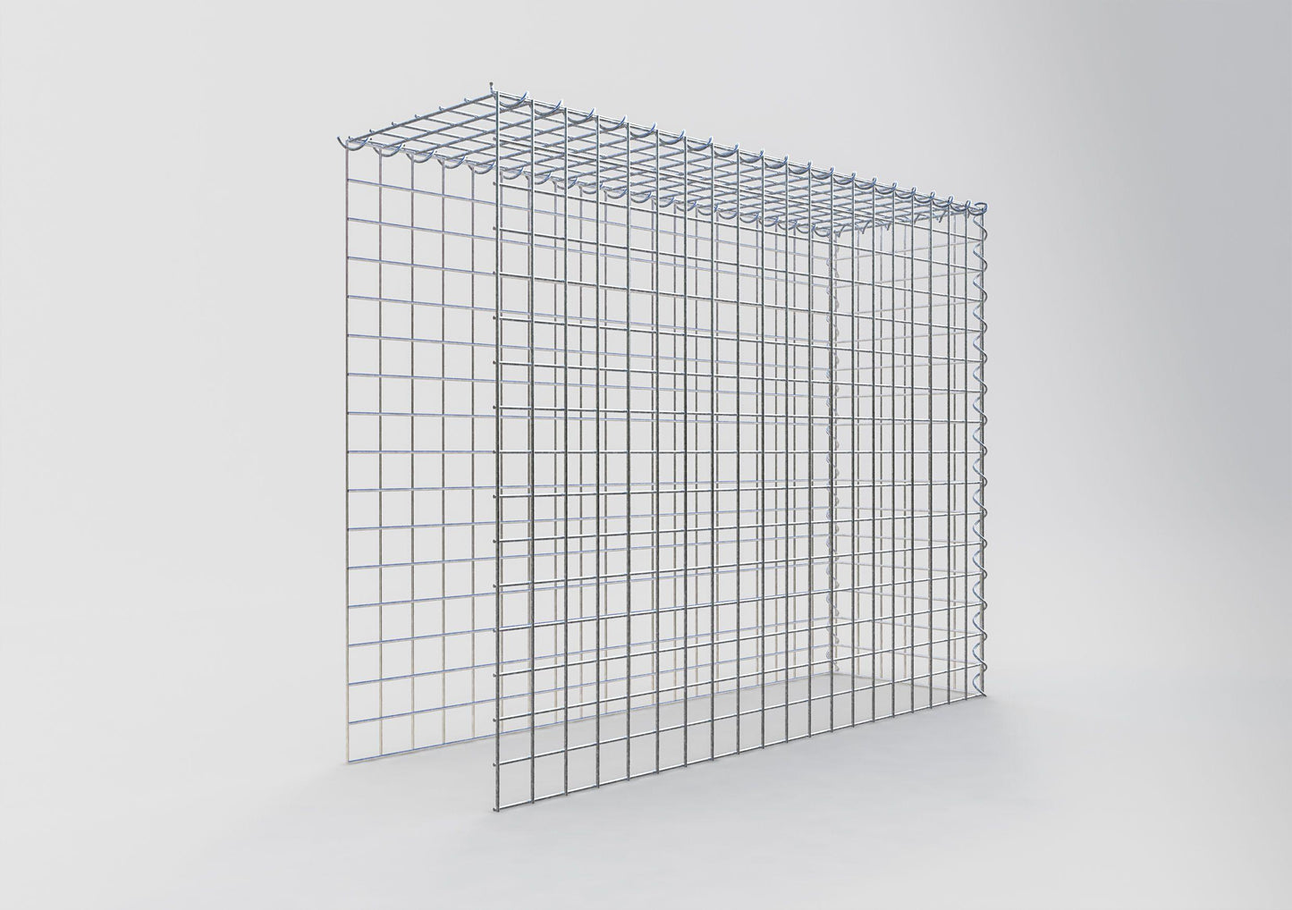 Gabião tipo 4 100 cm x 80 cm x 30 cm (C x A x P), malhagem 5 cm x 5 cm, espiral