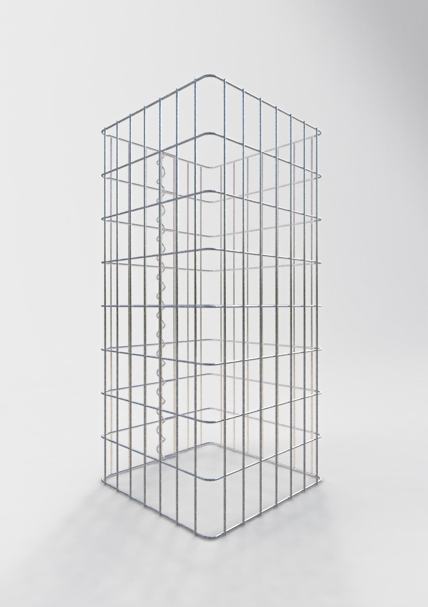 Gabionensäule eckig 37 cm x 37 cm, 80 cm Höhe, MW 5 cm x 10 cm