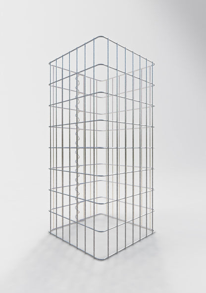 Gabionensäule eckig 37 cm x 37 cm, 80 cm Höhe, MW 5 cm x 10 cm