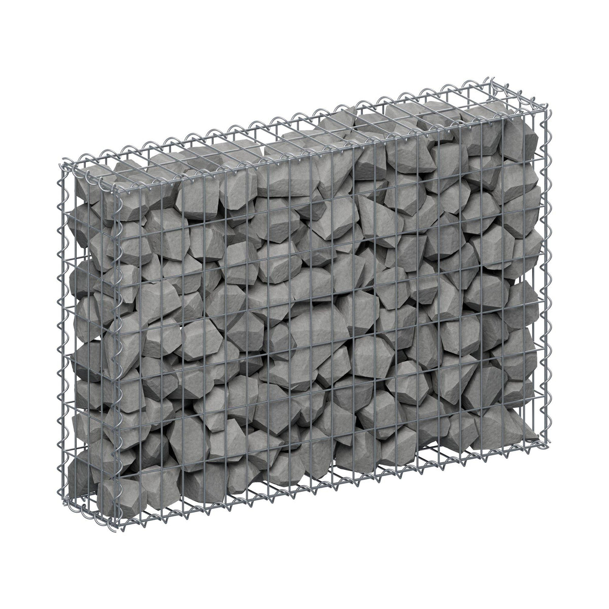 Gabione 100 cm x 70 cm x 20 cm (L x H x T), Maschenweite 5 cm x 10 cm, Spirale