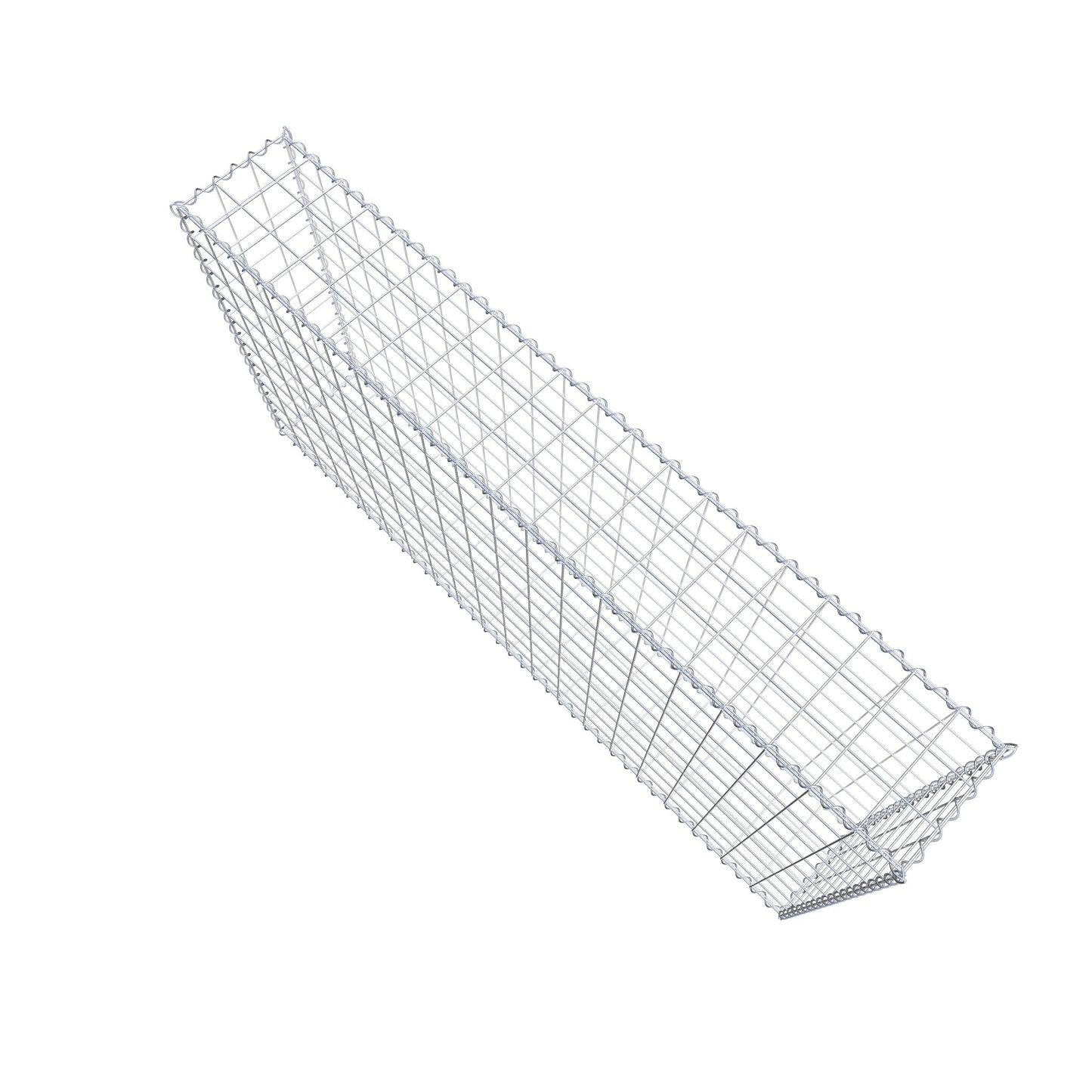 Gavión 200 cm x 100 cm x 30 cm (largo x alto x fondo), malla 10 cm x 10 cm, en espiral
