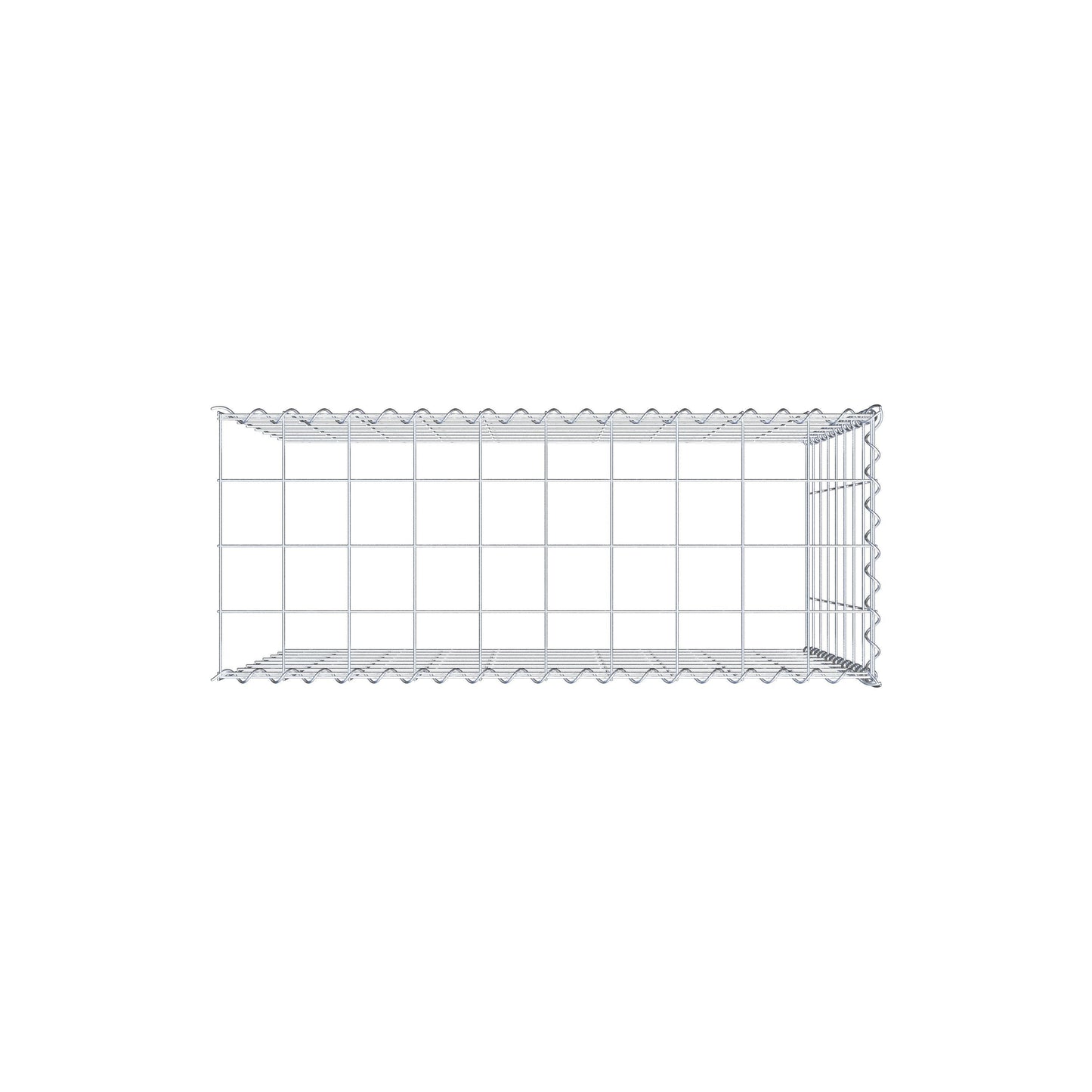 Gabion rapporté type 4 100 cm x 80 cm x 40 cm (L x H x P), mailles 10 cm x 10 cm, spirale