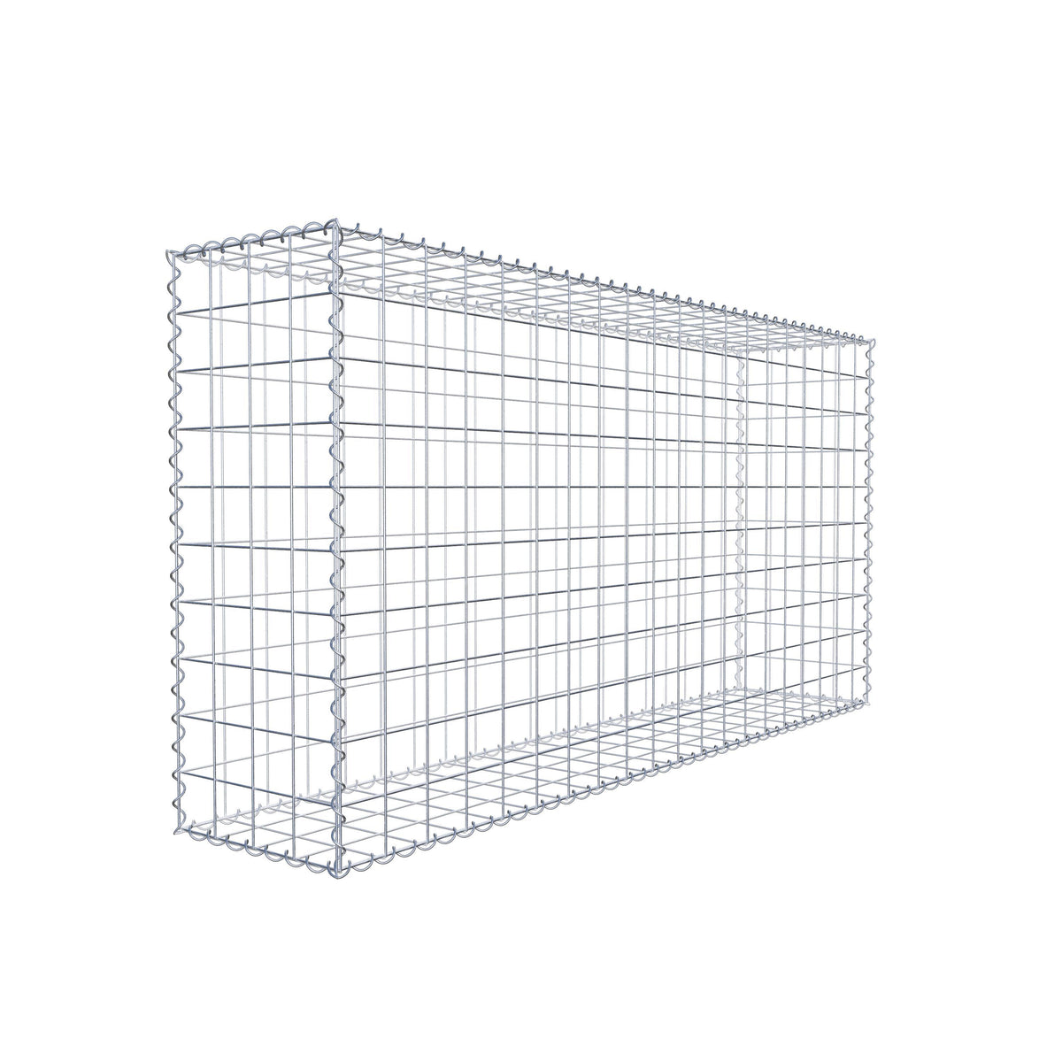 Gabion 200 cm x 100 cm x 40 cm (L x H x D), mesh size 10 cm x 10 cm, spiral