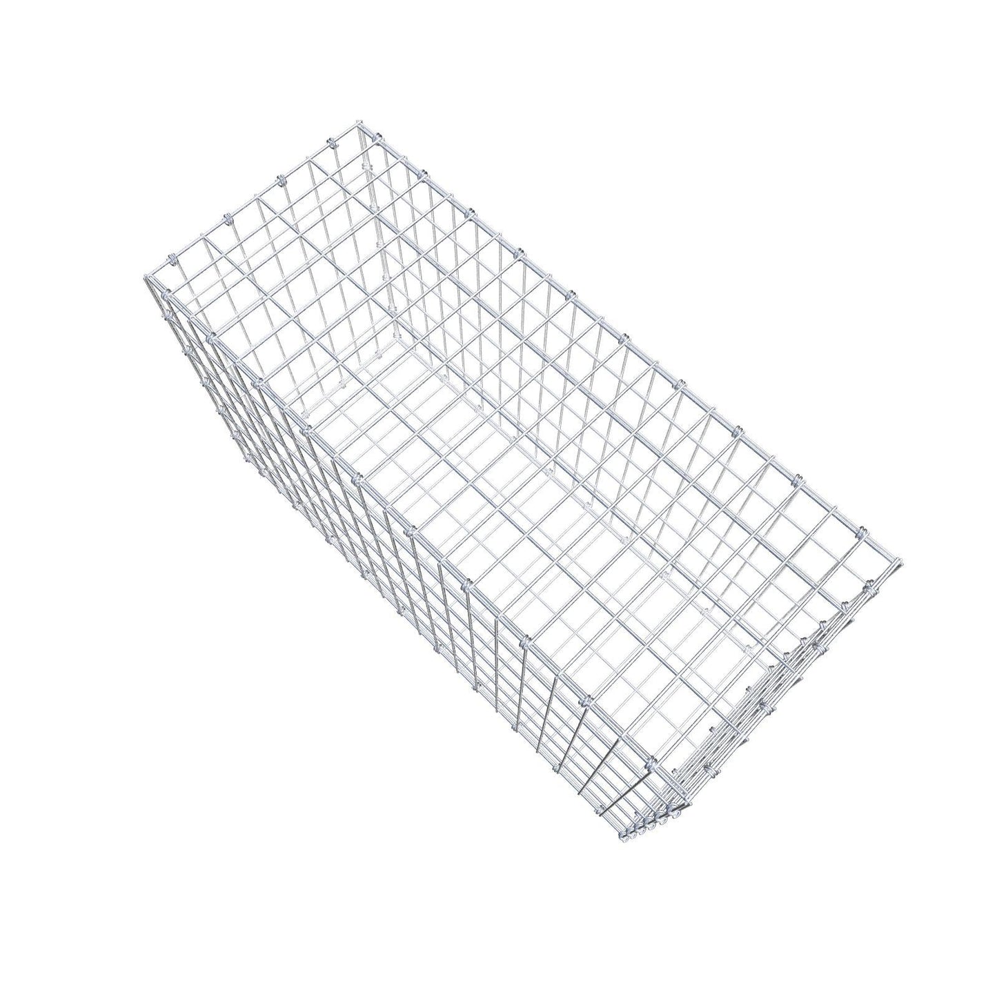 Gabione 100 cm x 60 cm x 40 cm (L x H x T), Maschenweite 5 x 10 cm, Spiralring