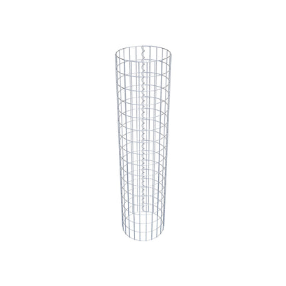 Columna de gaviones redonda 37 cm de diámetro, 160 cm de altura, malla 5 cm x 10 cm