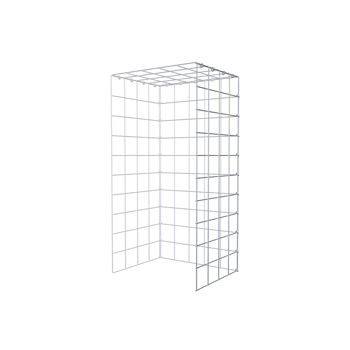 Gabbione aggiuntivo tipo 4 100 cm x 40 cm x 50 cm (L x H x P), maglia 10 cm x 10 cm, anello a C