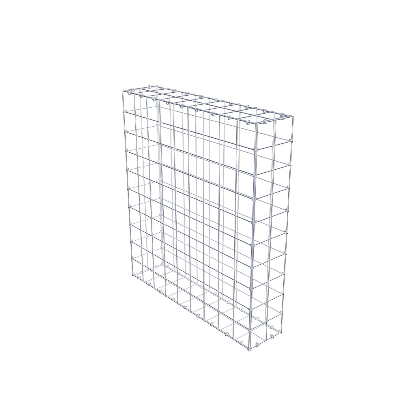 Gabião 100 cm x 90 cm x 20 cm (C x A x P), malhagem 10 cm x 10 cm, anel C