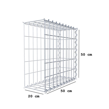 Påväxt gabion typ 2 50 cm x 50 cm x 20 cm (L x H x D), maskstorlek 5 cm x 10 cm, spiral