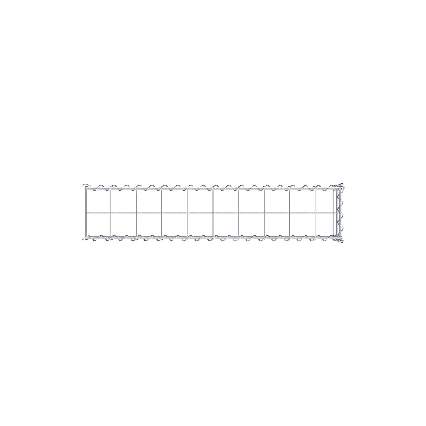 Gabion rapporté type 4 100 cm x 20 cm x 20 cm (L x H x P), maille 10 cm x 10 cm, spirale