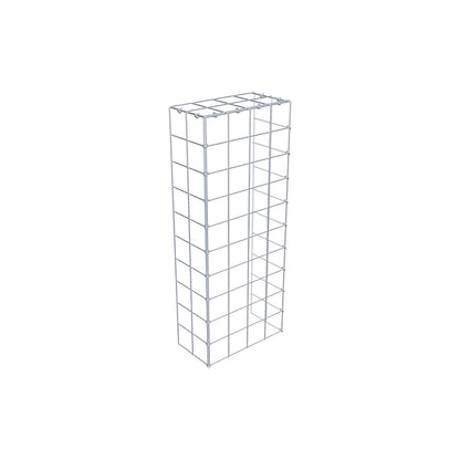 Monteret gabion type 4 100 cm x 20 cm x 40 cm (L x H x D), maskestørrelse 10 cm x 10 cm, C-ring