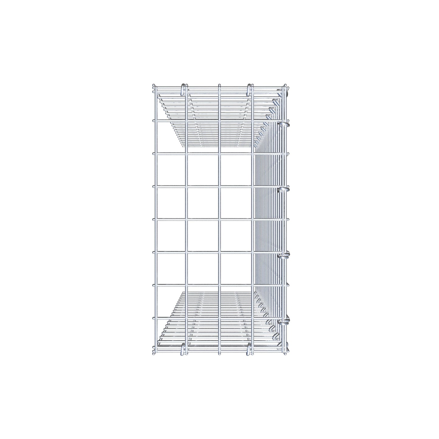 Anbaugabione Typ 4 100 cm x 20 cm x 40 cm (L x H x T), Maschenweite 5 cm x 5 cm, C-Ring