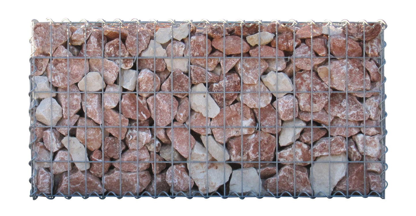 2er Set Gabionen 100 cm x 100 cm x 50 cm (L x H x T), Maschenweite 5 x 10 cm, Spirale