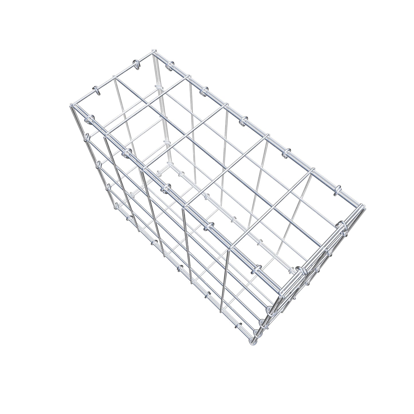 Gabião 50 cm x 40 cm x 20 cm (C x A x P), malhagem 10 cm x 10 cm, anel C