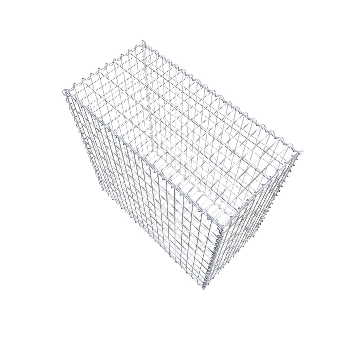 Schanskorf 100 cm x 100 cm x 50 cm (L x H x D), maaswijdte 5 cm x 10 cm, spiraalvormig