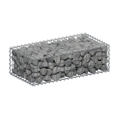 Gabbione 100 cm x 30 cm x 50 cm (L x H x P), maglia 5 cm x 10 cm, spirale