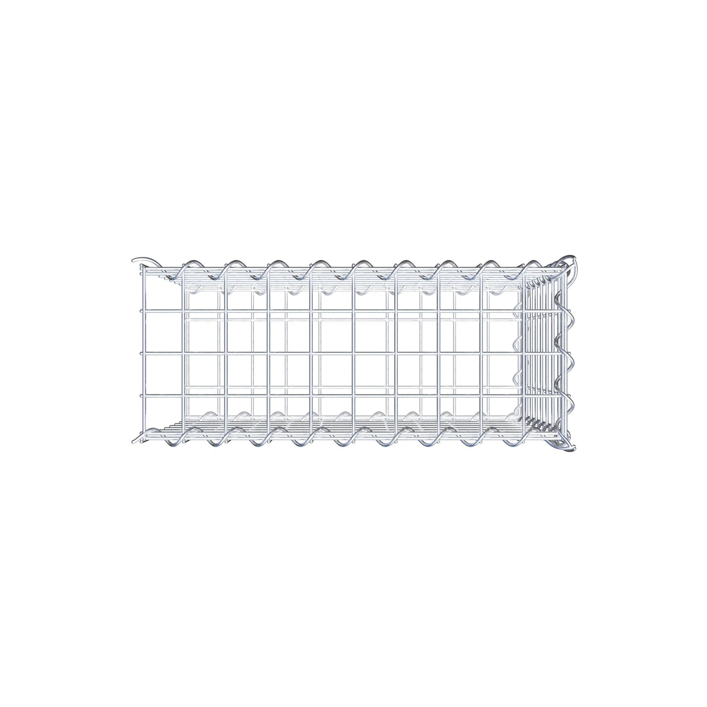 Anbaugabione Typ 2 50 cm x 40 cm x 20 cm (L x H x T), Maschenweite 5 cm x 5 cm, Spirale