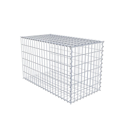 Gabbione aggiuntivo tipo 2 100 cm x 60 cm x 50 cm (L x A x P), maglia 5 cm x 10 cm, spirale