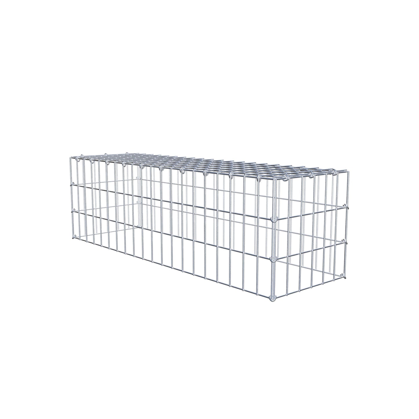 Gabião Tipo 3 100 cm x 30 cm x 30 cm (C x A x P), malhagem 5 cm x 10 cm, anel C
