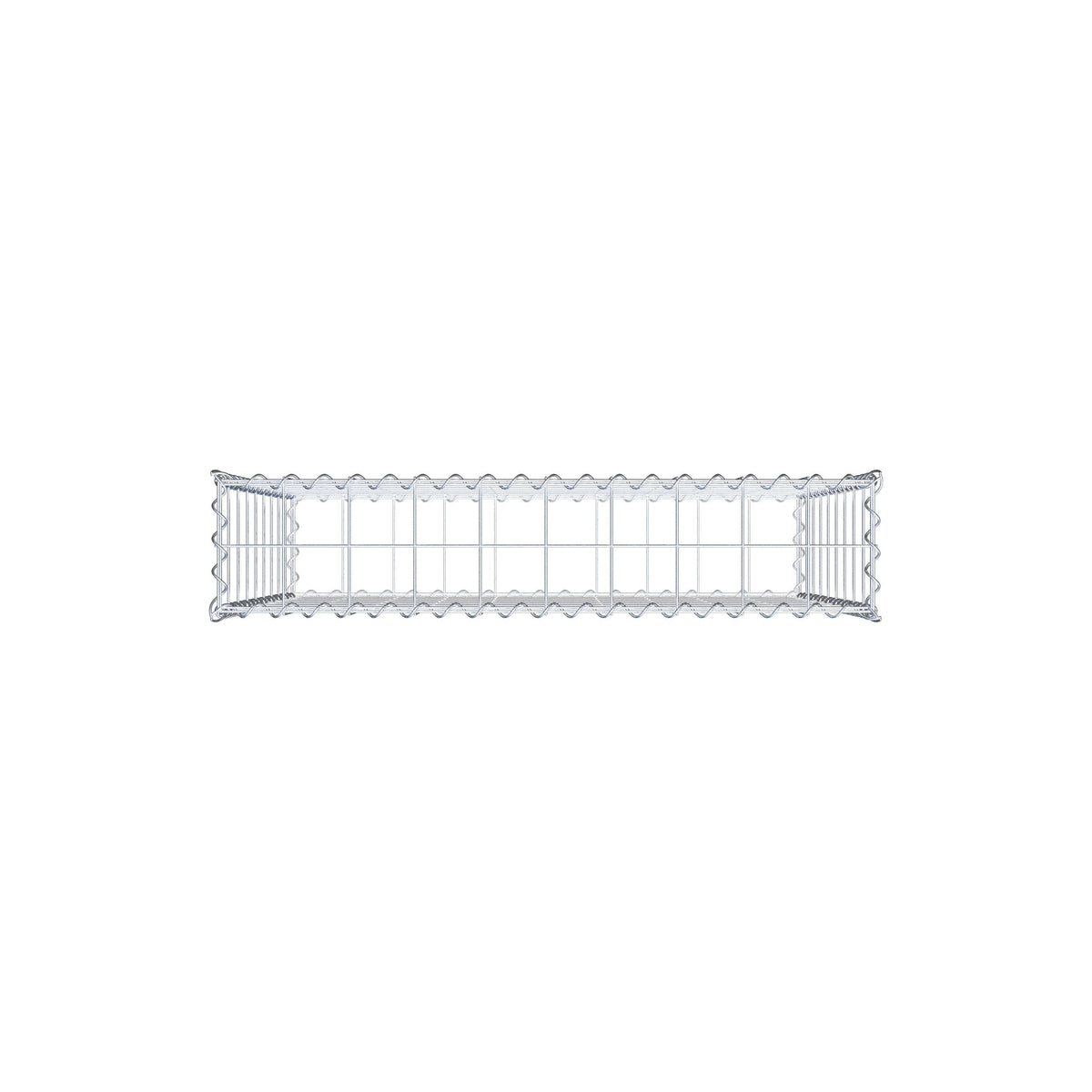 Gabione 100 cm x 90 cm x 20 cm (L x H x T), Maschenweite 10 cm x 10 cm, Spirale