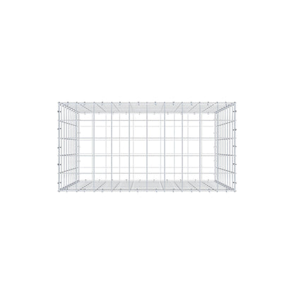 Gavión 100 cm x 90 cm x 50 cm (L x A x P), malla 10 cm x 10 cm, anillo en C