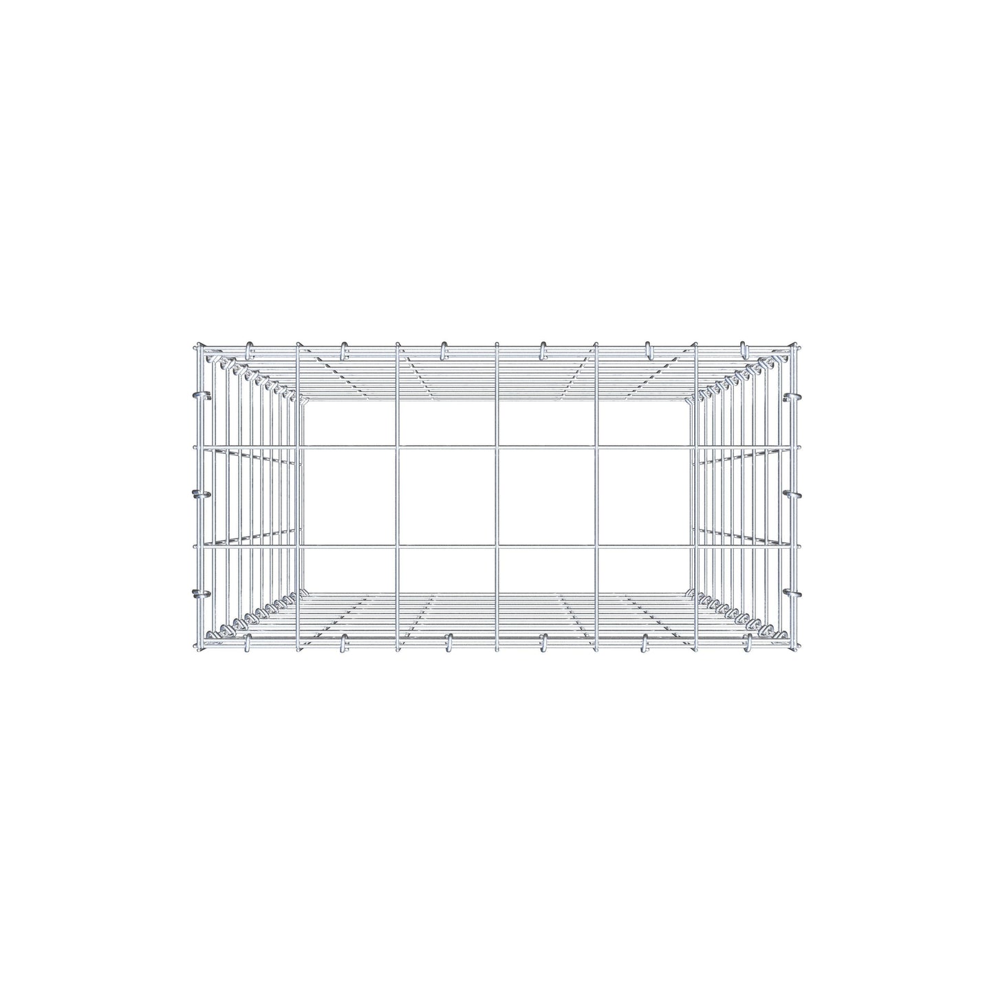 Gabião Tipo 3 100 cm x 60 cm x 30 cm (C x A x P), malhagem 10 cm x 10 cm, anel C