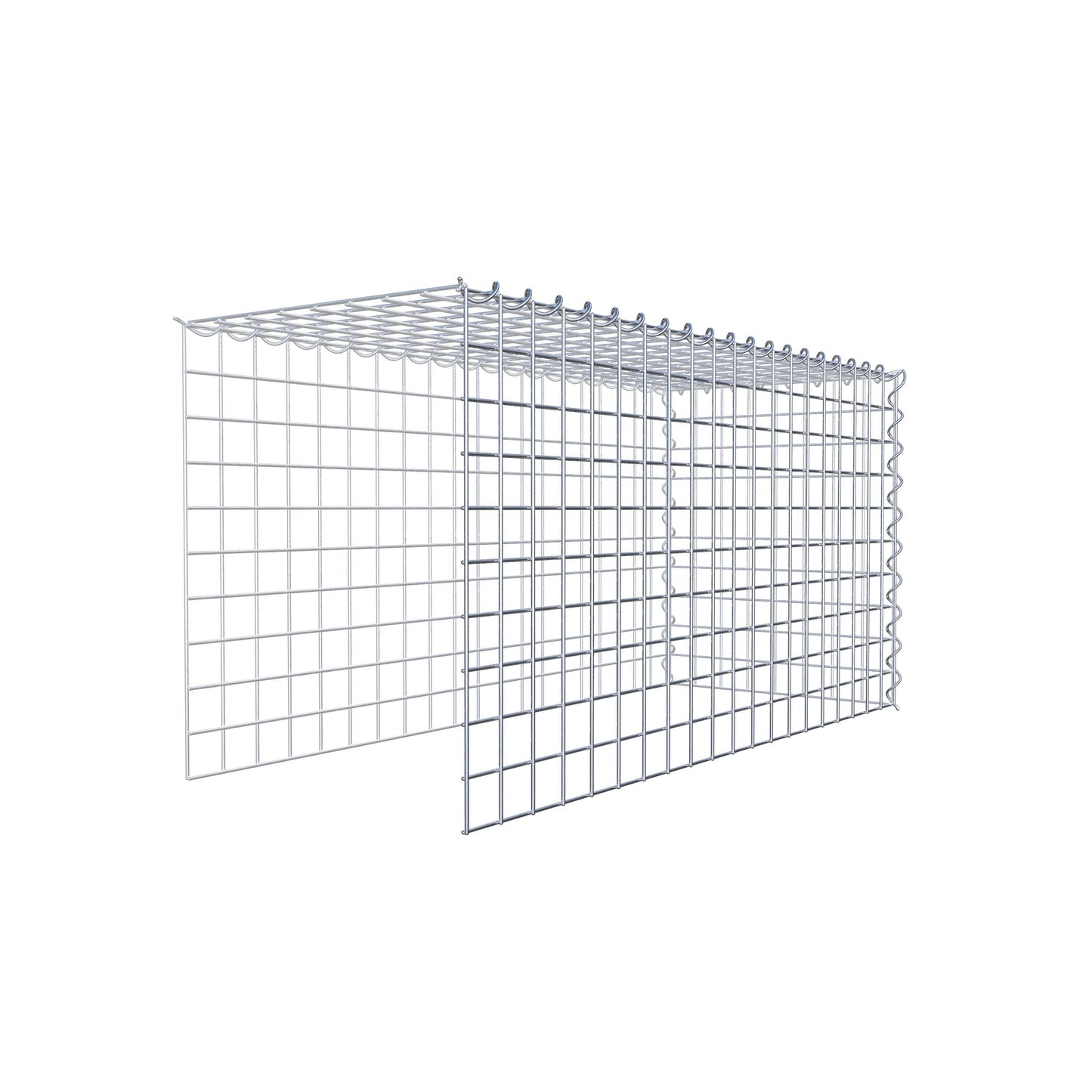 Anbaugabione Typ 4 100 cm x 50 cm x 40 cm (L x H x T), Maschenweite 5 cm x 5 cm, Spirale
