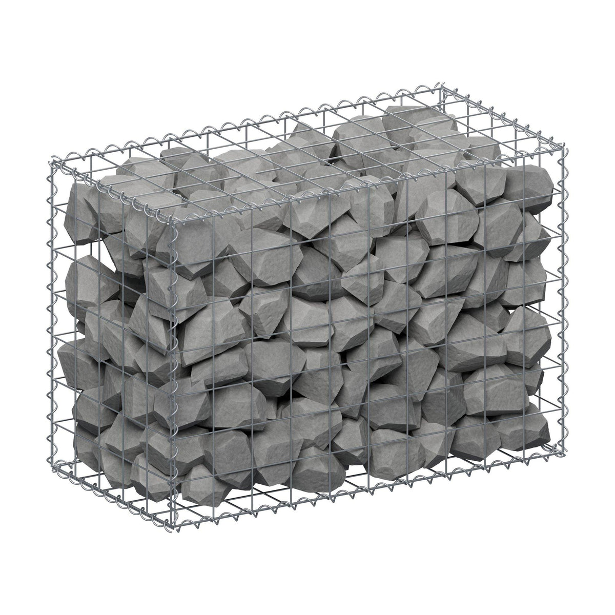 Gabion 100 cm x 70 cm x 50 cm (L x H x D), maskestørrelse 10 cm x 10 cm, spiral