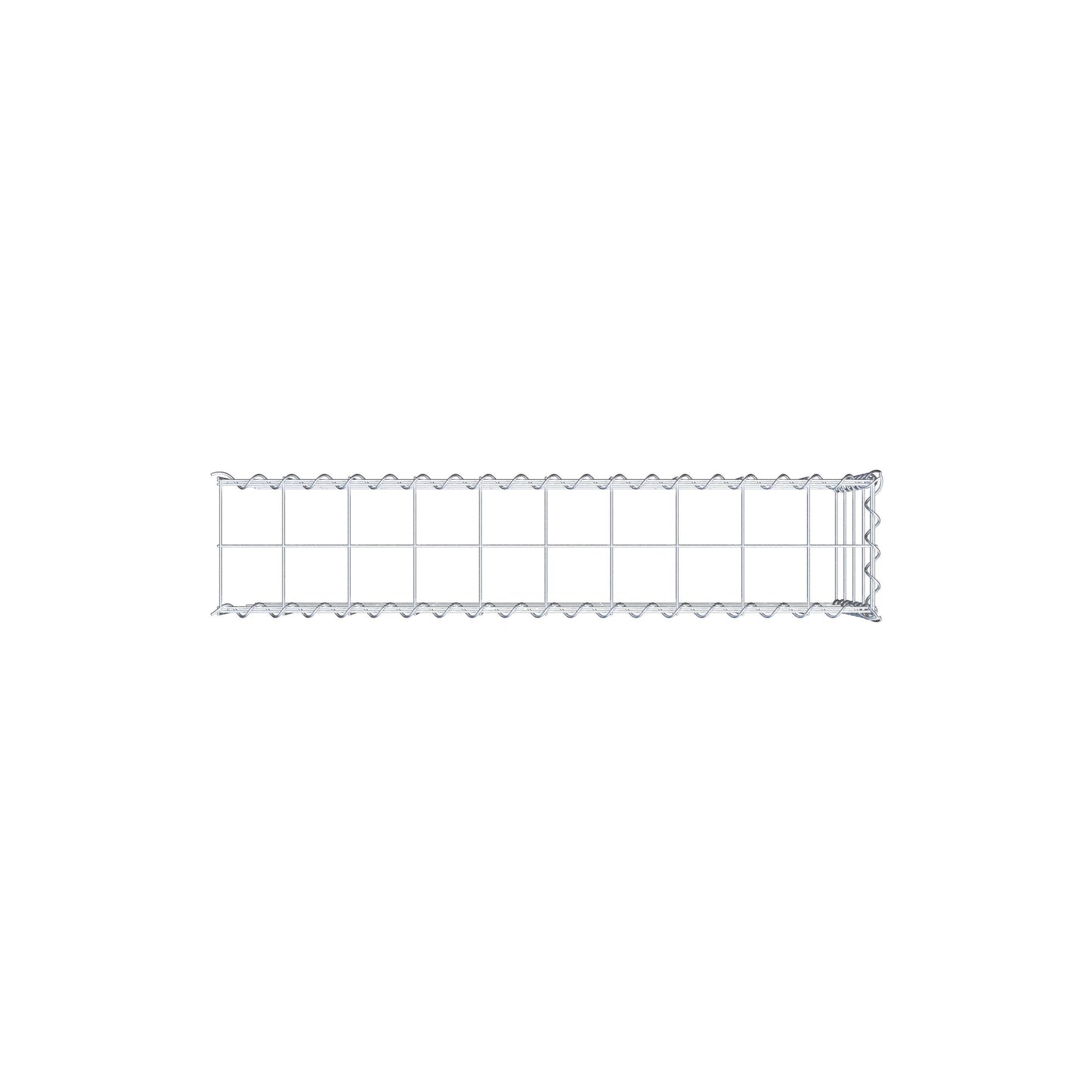 Opvokset gabion type 4 100 cm x 40 cm x 20 cm (L x H x D), maskestørrelse 10 cm x 10 cm, spiral