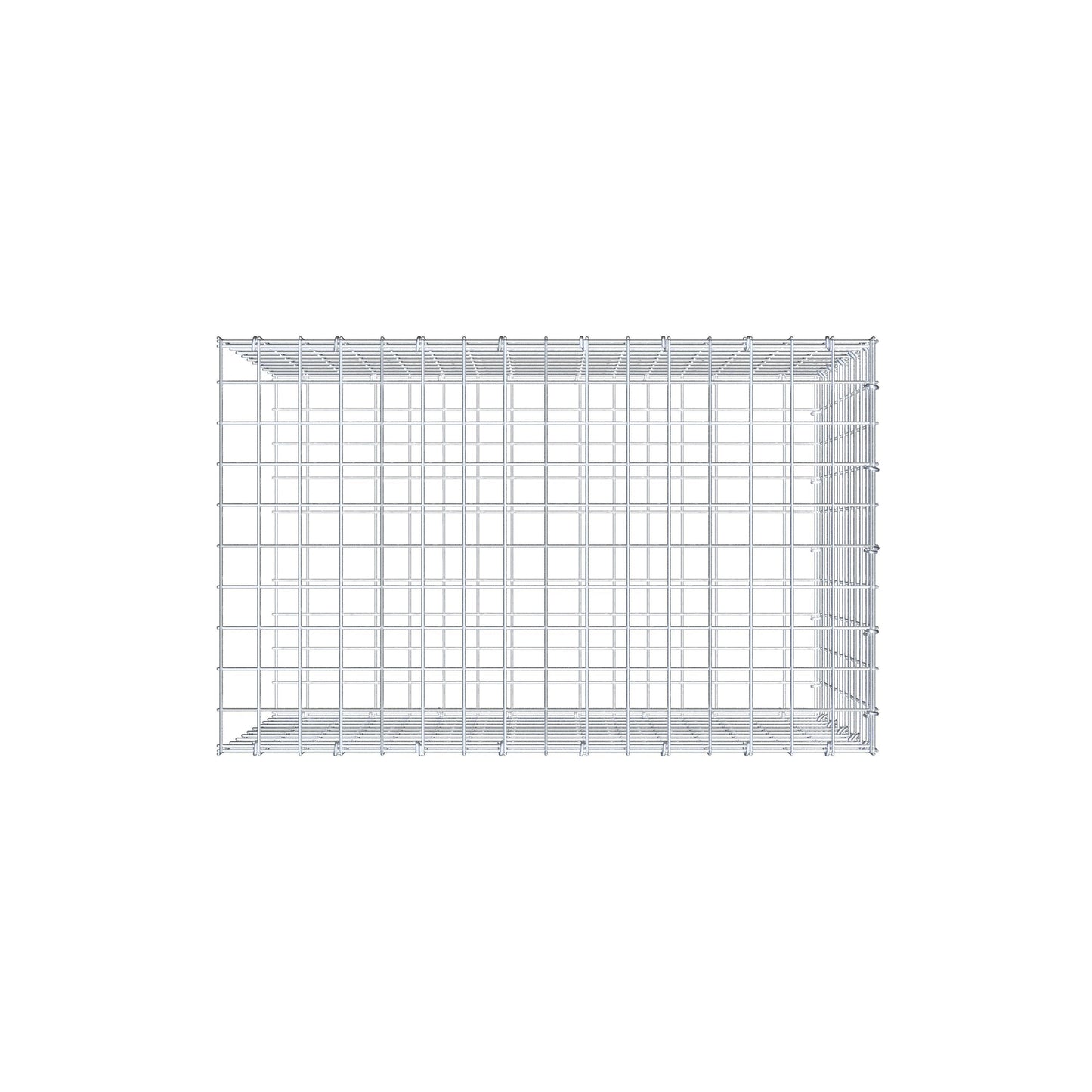 Monteret gabion type 2 80 cm x 50 cm x 50 cm (L x H x D), maskestørrelse 5 cm x 5 cm, C-ring