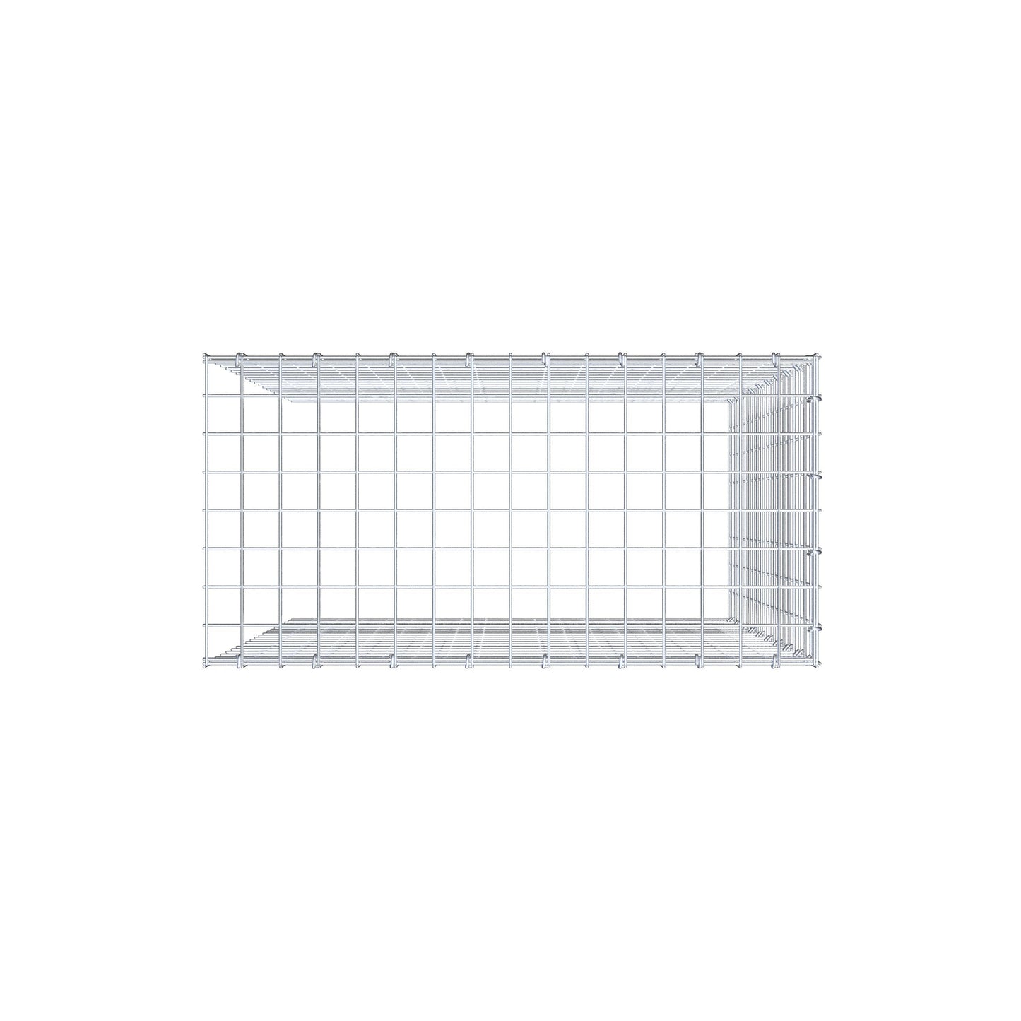 Fourche rapportée type 4 100 cm x 80 cm x 40 cm (L x H x P), mailles 5 cm x 5 cm, anneau C