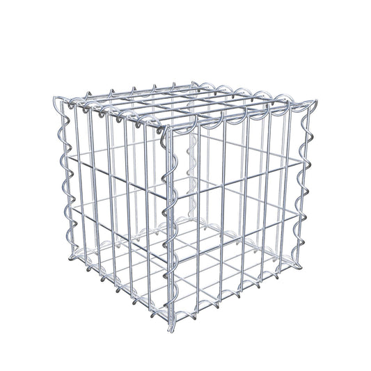 Gabião 30 cm x 30 cm x 30 cm (C x A x P), malhagem 5 cm x 10 cm, espiral