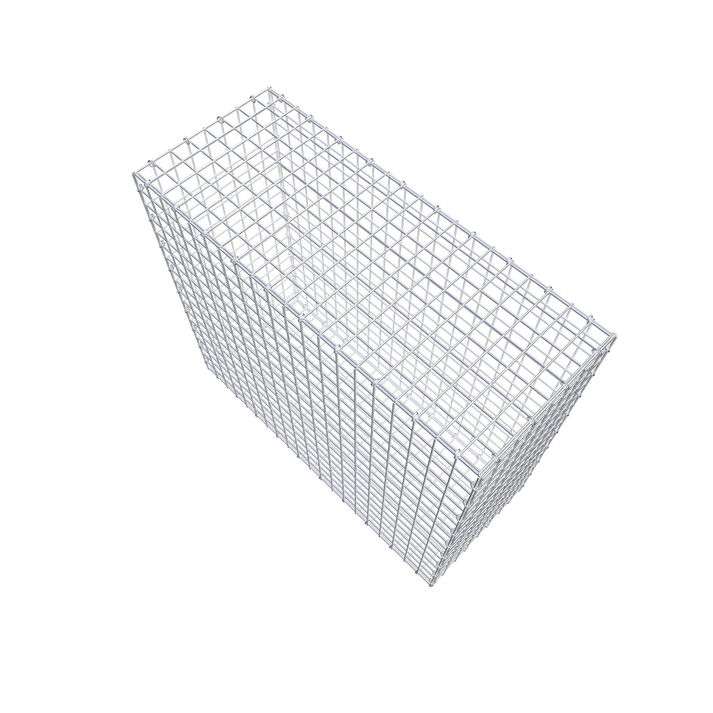 Gavión 100 cm x 90 cm x 40 cm (L x A x P), luz de malla 5 cm x 5 cm, anillo en C