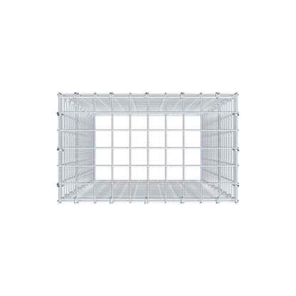 Fourche rapportée type 3 100 cm x 50 cm x 30 cm (L x H x P), mailles 5 cm x 5 cm, anneau en C