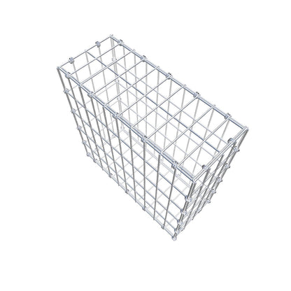 Gabião 50 cm x 50 cm x 20 cm (C x A x P), malhagem 5 x 10 cm, anel espiral
