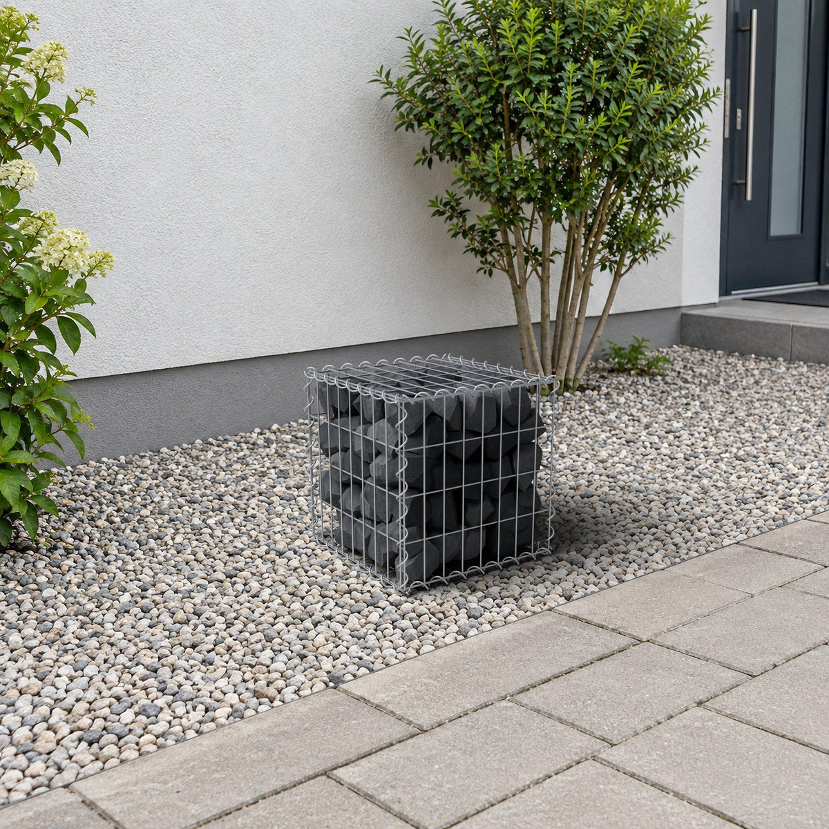 Gabion 40 cm x 40 cm x 40 cm (L x H x D), mesh size 5 cm x 10 cm, spiral