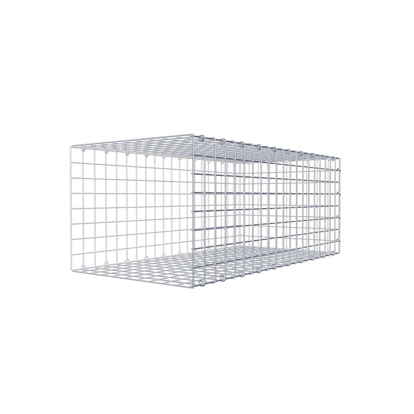Monteret gabion type 2 100 cm x 40 cm x 50 cm (L x H x D), maskestørrelse 5 cm x 5 cm, C-ring