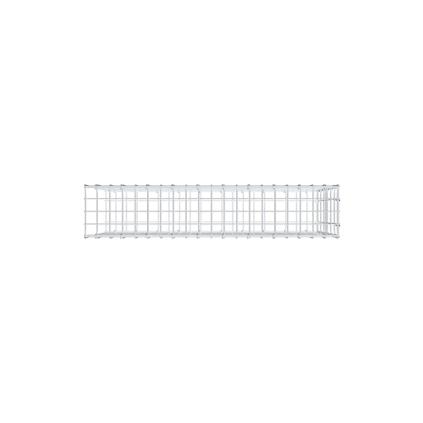 Mounted gabion type 2 100 cm x 60 cm x 20 cm, mesh size 5 cm x 10 cm, C-ring