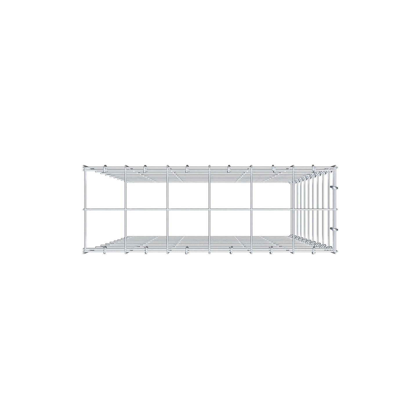 Gabião Tipo 4 100 cm x 60 cm x 20 cm (C x A x P), malhagem 10 cm x 10 cm, anel C