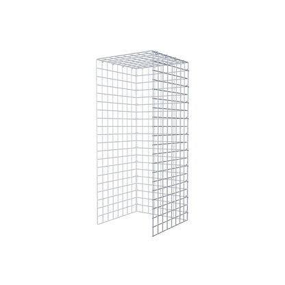 Gavión adicional tipo 4 100 cm x 40 cm x 40 cm (L x A x P), malla 5 cm x 5 cm, anillo en C