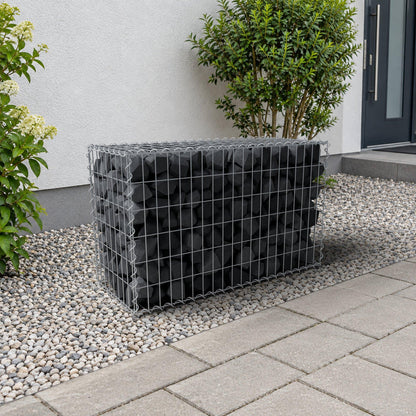 Gabion 100 cm x 60 cm x 40 cm (L x H x D), maskestørrelse 5 cm x 10 cm, spiral
