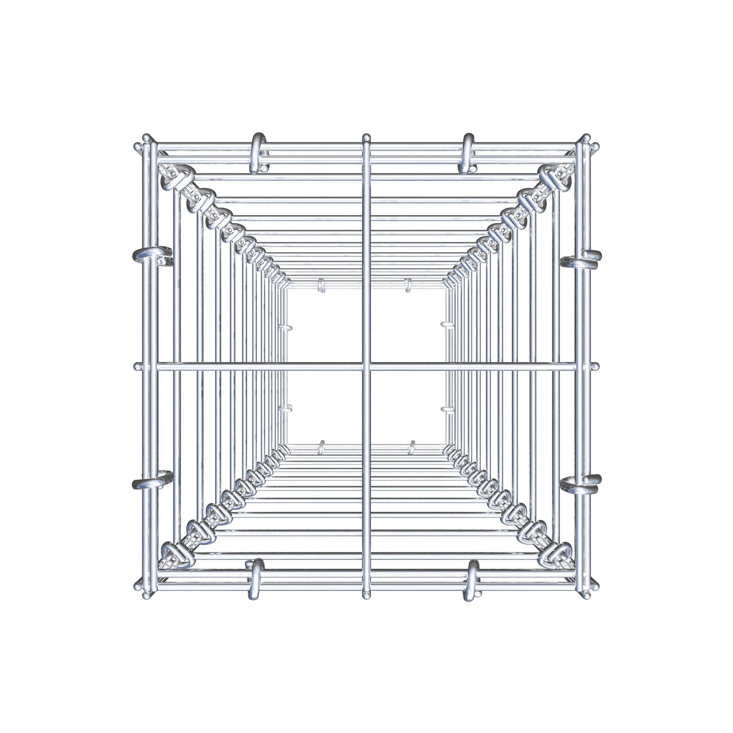 Gabion 100 cm x 20 cm x 20 cm (L x H x D), mesh size 10 cm x 10 cm, C-ring