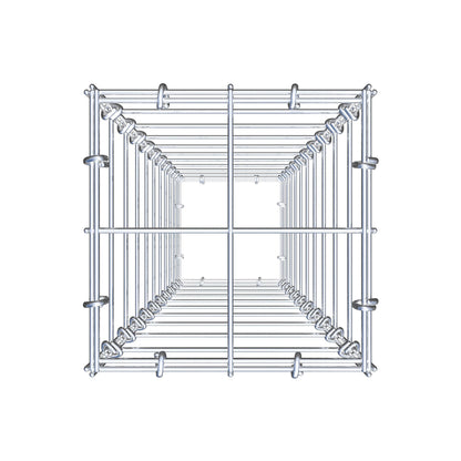 Gabion 100 cm x 20 cm x 20 cm (L x H x D), mesh size 10 cm x 10 cm, C-ring