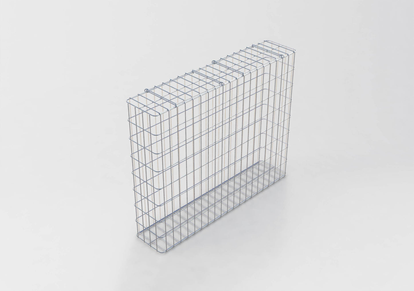Gabion galvanisé à chaud 102 cm x 82 cm x 22 cm, mailles 5 cm x 10 cm, entièrement soudé